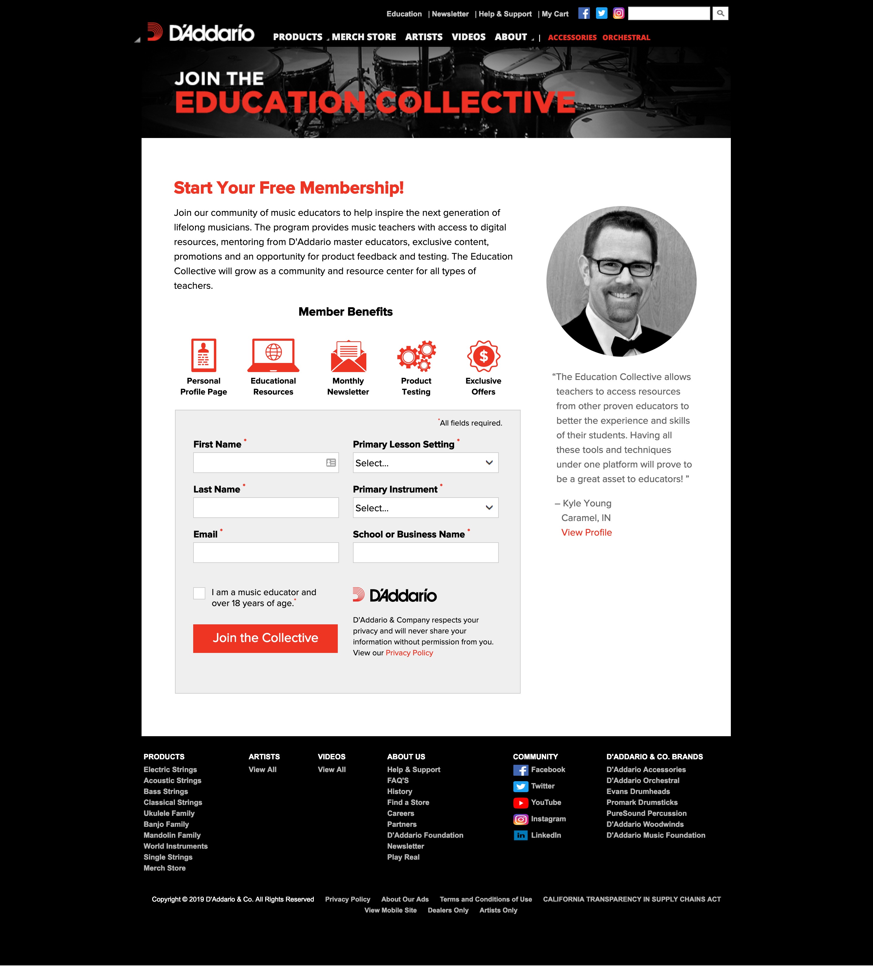 D'Addario Education Collective Form